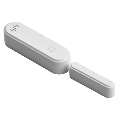 Tidevib Magnetischer Sensor für Tür und Fenster, WiFi, Dual-Modus-System mit Fernbedienung, 80 dB Sound-App-Steuerung, Sprachbefehle (A) von Tidevib