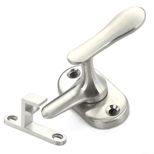 Tidevib Mehrzweck-Türriegel aus Edelstahl für Holz- und Badezimmeranwendungen, starker und zuverlässiger Verriegelungsmechanismus (L) von Tidevib