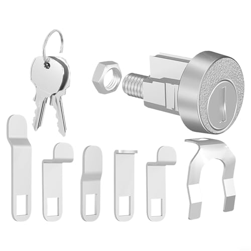 Tidevib Metall-Briefkastenschloss, Diebstahlschutz, Sicherheitssystem, Ersatz-Hardware-Kit mit mehreren Verriegelungslaschen, Schlüssel für Aufbewahrungsschrank, L-1172C (1 Set) von Tidevib