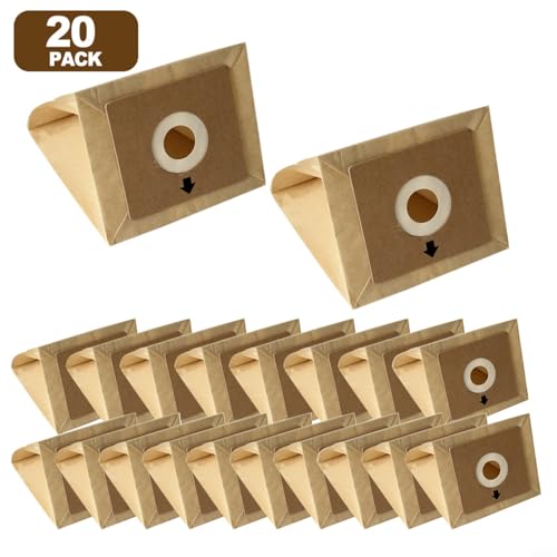 Tidevib Papier-Staubsammelbeutel für Bush VCB35B15C1J7W-70 für VYTRONIX RBC02 Staubsauger, passend für Argos Value VC-401 VC-402 VC-06, reißfest, einfache Entsorgung (20 Stück) von Tidevib