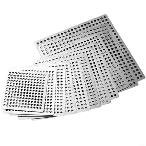 Tidevib Quadratischer Duschablauf aus Edelstahl, Haarfilter für Waschbecken, 7–15 cm, Anti-Verstopfung, Wasserablaufschutz (9,8 cm) von Tidevib