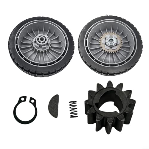 Tidevib Rasenmäher-Räder, für Honda HRR216, HRS216, HRT216, 20,3 cm Durchmesser, Ersatzteile mit Antriebsgetriebe-Set (2 Stück vorne und hinten + 1 Gang) von Tidevib