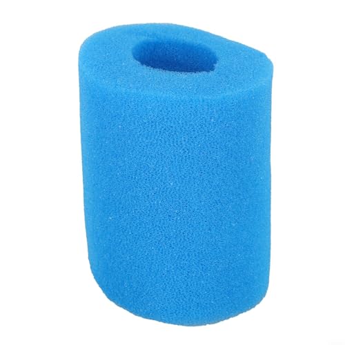 Tidevib Schwimmbad-Filter-Schaumschwamm, wiederverwendbar, waschbar, Kartuschenersatz, für Typ I II VI mit Mittelloch-Design, blaues Pool-Wartungsversorgung (II) von Tidevib
