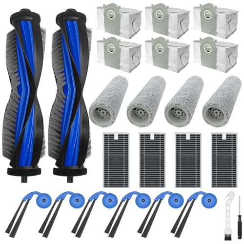 Tidevib Staubsaugerfilter-Staubsaugerbeutel Ersatz-Set mit Hauptrollbürste, Wischmopp, Seitenbürsten, Schraubendreher für Ecovacs für Deebot X9 Pro für Omni Roboter-Staubsauger, Wartungszubehör Tidevib Staubsaugerfilter-Staubsaugerbeutel Ersatz-Set mit Hauptrollbürste, Wischmopp, Seitenbürsten, Schraubendreher für Ecovacs für Deebot X9 Pro für Omni Roboter-Staubsauger, Wartungszubehör von Tidevib