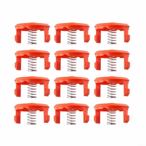 Tidevib Trimmer-Spulenkappe Ersatz für BDST182ST1 BESTA525 BESTE625 GL280 GL301 GL420XC Rasentrimmer Spulenabdeckung Gartenwerkzeugteile (12 Stück) von Tidevib