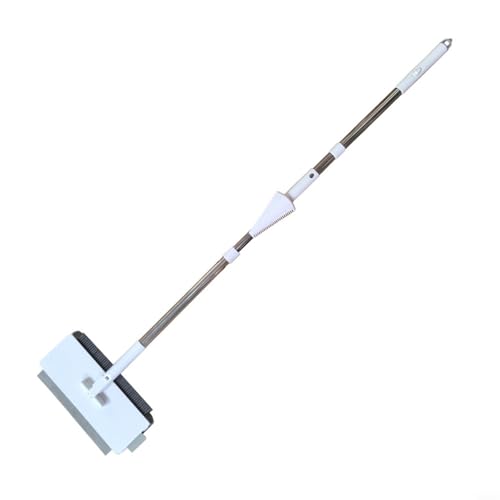 Tidevib Wiederverwendbarer Mikrofaser Flachwischer mit 3 Pads, Staubwedel Aufsatz für trockenes Staubwischen und Nasswischen auf Hartholz- und Laminatböden von Tidevib