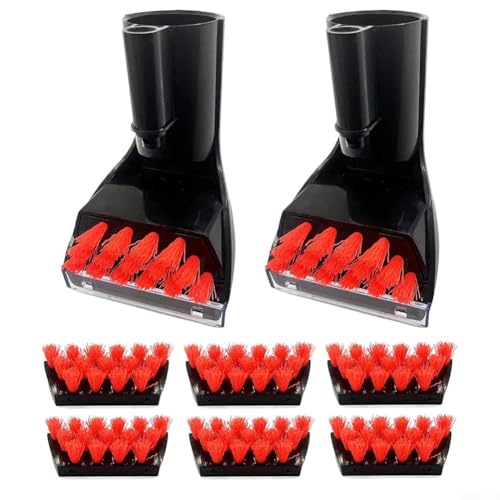 Tough Stain Brush Replacement Kit for Bissell Carpet Cleaners Perfect for Cleaning Hard to Reach Areas (2+6 Pack Black) von Tidevib