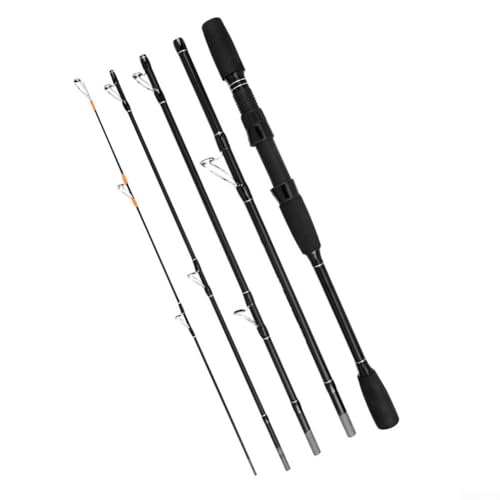 Tragbare 1 8M/2 1M Kohlefaser Angelrute ideal für Fluss- und Seefischen (1.8) von Tidevib
