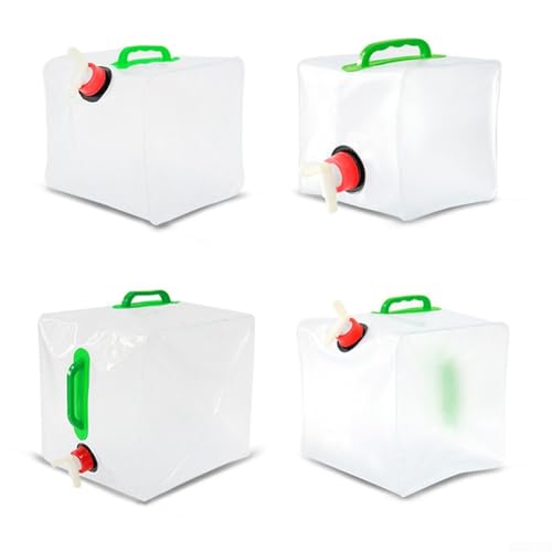 Tragbarer 20-Liter-Wasserbeutel mit doppelten Griffen, faltbarer PVC-Wasserkocher für einfaches Tragen im Freien (15 l) von Tidevib
