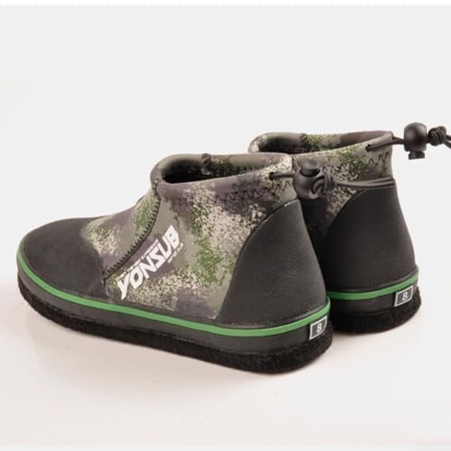 Unisex-Angelstiefel mit Selbstverriegelung, aus 5 mm Neopren für Komfort, hervorragend zum Felsangeln (10 (43–44) Armeegrün von Tidevib