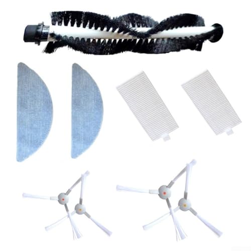 Verbessern Sie Ihre Reinigungsroutine mit dem ABIR R30 Roboter-Staubsauger-Zubehör-Set, Hauptbürste, Wischtuch und Filtern (weiß) von Tidevib