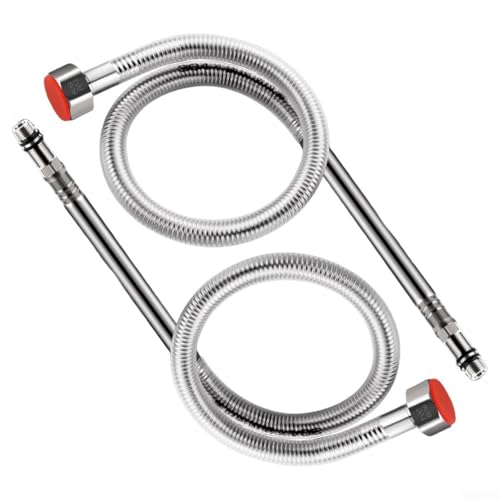 Verbindungsrohre aus Edelstahl für Küchen- und Duschsysteme (60 cm), 2 Stück von Tidevib
