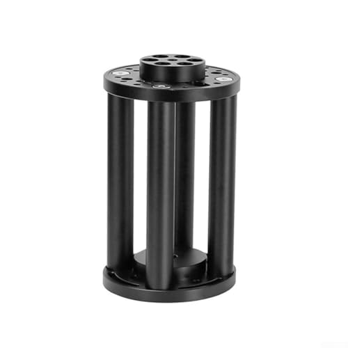 Verlängerungssäule für EQ3 EQ5 Äquatorialstative, Aluminium-Legierung Konstruktion mit verstellbarer Höhe in 200 mm und 300 mm Größen für Teleskop-Stabilität (200 mm schwarz) von Tidevib