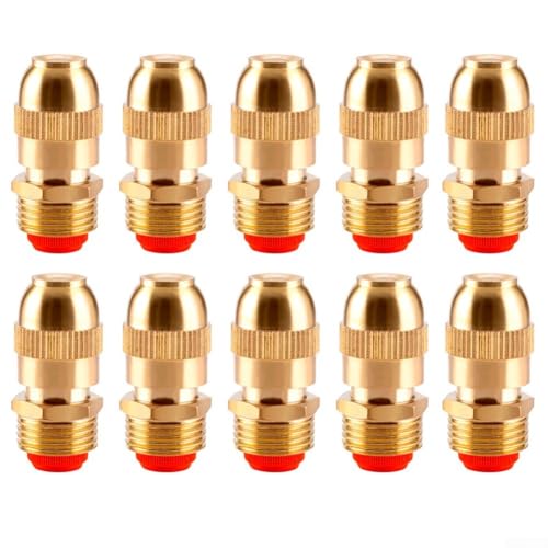 Verstellbare Sprühdüse, 110 Stück, Messing-Sprinklerkopf für einfache Bewässerung und effiziente Gartenbewässerung (10 Stück) von Tidevib