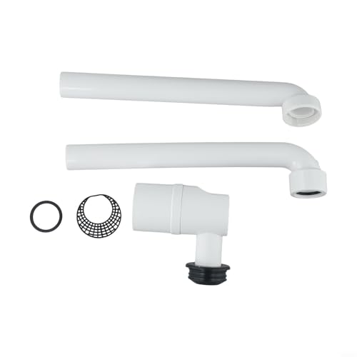 Verstellbarer Abflussverschluss für Waschbecken, mit integriertem Haarfilter und stabilem Wasserdichtungsdesign (weiß) von Tidevib
