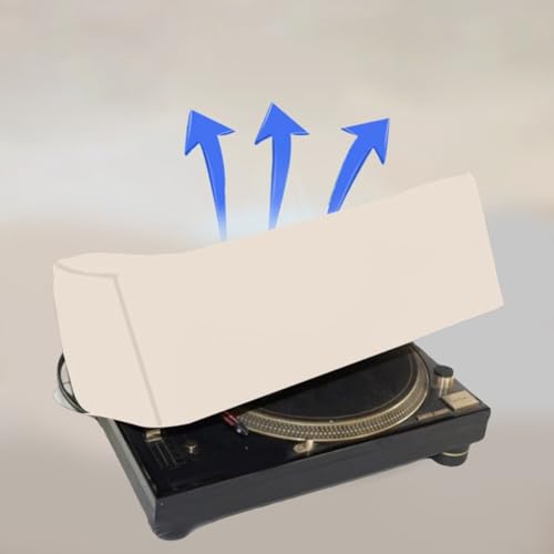 Vintage-Plattenspieler-Abdeckung für optimale Leistung, schützt vor Staub und UV-Strahlen (Silber) von Tidevib