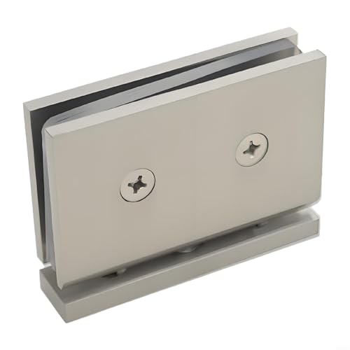 Wandhalterung aus massivem Messing, kompatibel mit verschiedenen Glasarten von 8 bis 12 mm (Nickel) von Tidevib