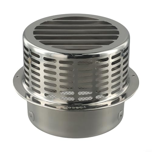 Wandmontierte Schornsteinkappe aus 304 Edelstahl für effiziente Belüftung (150 mm) von Tidevib