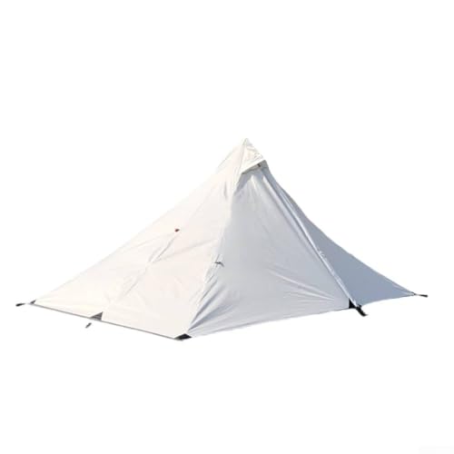 Wasserdichtes Pyramiden-Campingzelt für eine Person, hergestellt aus Oxford-Gewebe und entworfen für einfachen Aufbau auf Trekkingstöcken (braun) von Tidevib