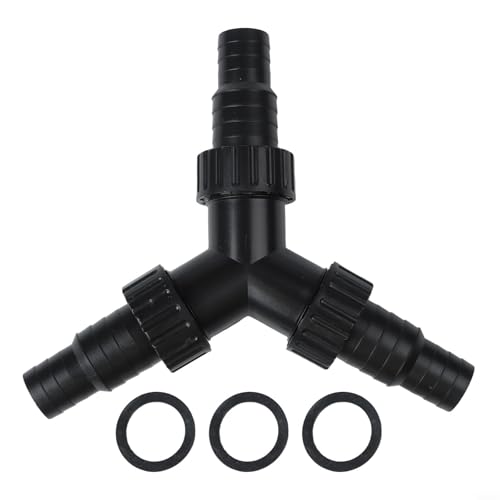 Wasserfall- und Filteradapter Teichpumpe Y-Anschluss mit verstellbarem Splitter für bequemen Wasserdurchfluss (01) von Tidevib