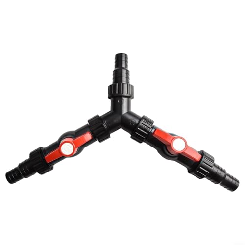 Wasserfall- und Filteradapter Teichpumpe Y-Anschluss mit verstellbarem Splitter für bequemen Wasserdurchfluss (01F) von Tidevib