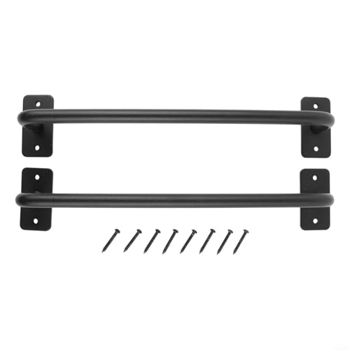 Zeitlose Attraktivität, elegante Vintage-Schiebetürgriffe aus Karbonstahl, entworfen, um jeden Raum zu erhöhen, 2er-Set (L 300 mm) von Tidevib