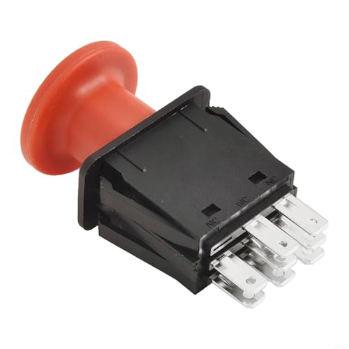 Zuverlässiger Aftermarket Rasenmäher Schalter für 582107602, 539101768, 582107601 Konstruktion für Mähsaison (rot) von Tidevib