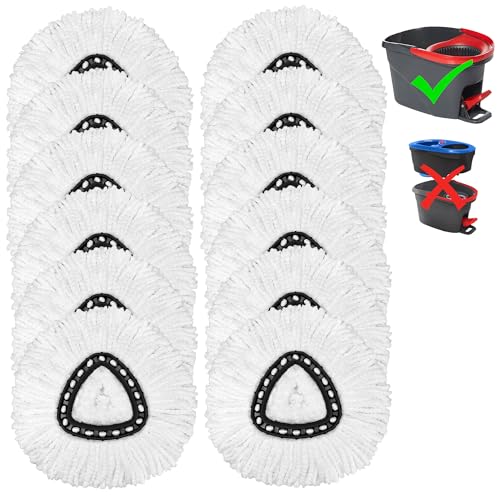 12er-Pack Ersatzmopps für O-Cedar Easy Wrin Spin-Mop, Mikrofaser-Spin-Mop-Ersatzköpfe, einfacher Austausch des Mopps für die Reinigung 12er-Pack Ersatzmopps für O-Cedar Easy Wrin Spin-Mop, Mikrofaser-Spin-Mop-Ersatzköpfe, einfacher Austausch des Mopps für die Reinigung von Tidy Monster