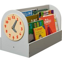 Kinderbuch Box in Grau Holz Von Tidy Books. Tragbare Aufbewahrung Und Ausstellung Büchern. 35x55x31cm von TidyBooks