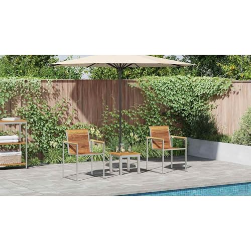 3-teiliges Sonnenliegenset mit Gartenstühlen aus solidem Teakholz, Gartenliegestuhl Strandliege Relaxliege für Strand Garten Terrasse Camping3334843 3-teiliges Sonnenliegenset mit Gartenstühlen aus solidem Teakholz, Gartenliegestuhl Strandliege Relaxliege für Strand Garten Terrasse Camping3334843 von Tidyard