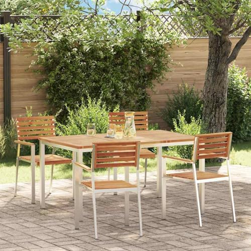 5-teiliges Garten Essset aus, Outdoor Esstisch 150x90x75 cm aus, stapelbare Gartenstühle 4 STK., Loungemöbel Set Essgruppe Sitzgruppe for Terrasse Hotel Loungebereich Restaurant3334775 5-teiliges Garten Essset aus, Outdoor Esstisch 150x90x75 cm aus, stapelbare Gartenstühle 4 STK., Loungemöbel Set Essgruppe Sitzgruppe for Terrasse Hotel Loungebereich Restaurant3334775 von Tidyard