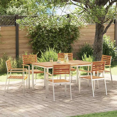 7-teilige Garten Essgruppe, Gartentisch 150x90x75 cm, Stapelbare Gartenstühle 2 Stück, Loungemöbel Set Essgruppe Sitzgruppe for Terrasse Hotel Loungebereich Restaurant3334776 7-teilige Garten Essgruppe, Gartentisch 150x90x75 cm, Stapelbare Gartenstühle 2 Stück, Loungemöbel Set Essgruppe Sitzgruppe for Terrasse Hotel Loungebereich Restaurant3334776 von Tidyard