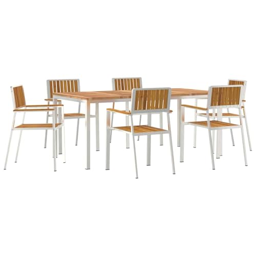 7-teiliges Garten Essset aus, Outdoor Esstisch 180x90x75 cm aus, Stapelbare Gartenstühle 2 Stück, Loungemöbel Set Essgruppe Sitzgruppe for Terrasse Hotel Loungebereich Restaurant3334794 7-teiliges Garten Essset aus, Outdoor Esstisch 180x90x75 cm aus, Stapelbare Gartenstühle 2 Stück, Loungemöbel Set Essgruppe Sitzgruppe for Terrasse Hotel Loungebereich Restaurant3334794 von Tidyard