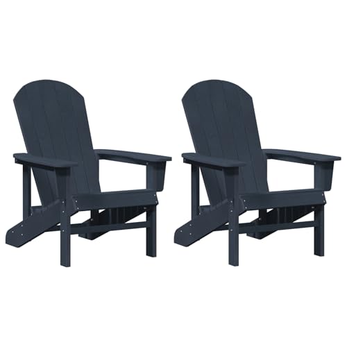Adirondack Stühle 2 Stück Marineblau 74x82x90 cm HDPE, Adirondack Stuhl Marineblau 74x82x91 cm HDPE Moderner Sessel Adirondack Loungesessel für Terrasse Camping Café Adirondack Stühle 2 Stück Marineblau 74x82x90 cm HDPE, Adirondack Stuhl Marineblau 74x82x91 cm HDPE Moderner Sessel Adirondack Loungesessel für Terrasse Camping Café von Tidyard