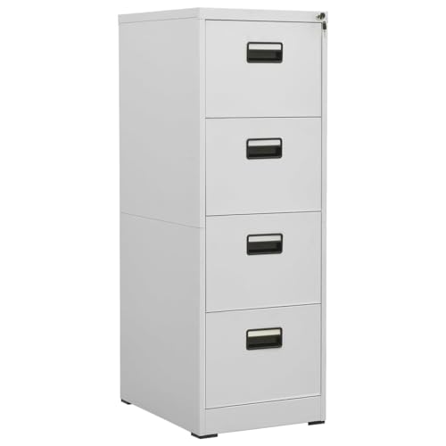 Aktenschrank Hellgrau Stahl 46x62x133 cm A4 Legal für Büro und Heim Aktenschrank Hellgrau Stahl 46x62x133 cm A4 Legal für Büro und Heim von Tidyard