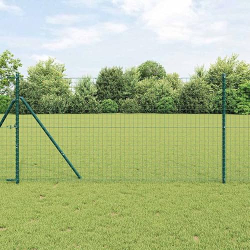 Euro Zaun Grün 1.2x25 m Stahl, Sechseckgeflecht Netz zum Schutz von Gartenpflanzen Gemüse Blumen Früchten42004374 von Tidyard