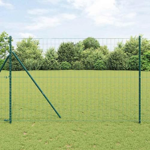 Eurozaun Grün 1,6x10 m Stahl, Sechseckgeflecht Netz zum Schutz von Gartenpflanzen Gemüse Blumen Früchten42004361 von Tidyard