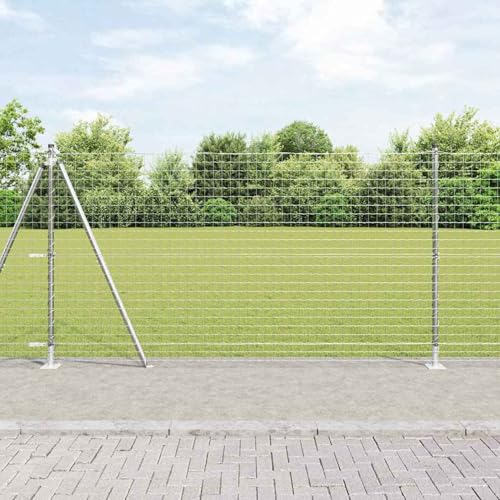 Eurozaun mit 7 Flanschpfosten 1,2x10 m feuerverzinkter Stahl, Zaunstangen Stahlpfosten Forstpfähle für Weidezaun Terrasse Drahtzaun3350985 Eurozaun mit 7 Flanschpfosten 1,2x10 m feuerverzinkter Stahl, Zaunstangen Stahlpfosten Forstpfähle für Weidezaun Terrasse Drahtzaun3350985 von Tidyard