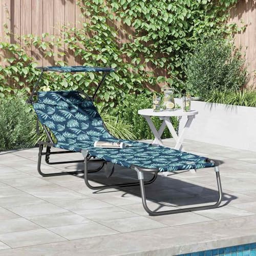Faltbare Sonnenliege mit Blattdruck 600D Oxford-Stoff, Gartenliegestuhl Strandliege Relaxliege für Strand Garten Terrasse Camping42003133 Faltbare Sonnenliege mit Blattdruck 600D Oxford-Stoff, Gartenliegestuhl Strandliege Relaxliege für Strand Garten Terrasse Camping42003133 von Tidyard