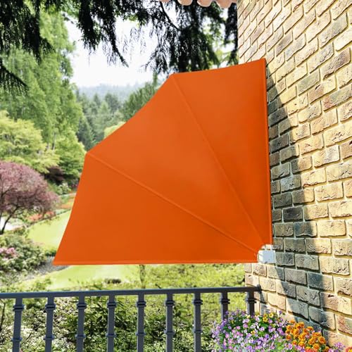 Faltbarer Balkonfächer Terracotta-Rot 140×140 cm Gelenkarmmarkise Außenmarkise für Terrasse Eingangsbereich Café von Tidyard