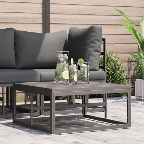 Gartenmöbel-Sets Schwarz Stahl, Loungemöbel Set für Terrasse Hotel Garten Loungebereich von Tidyard