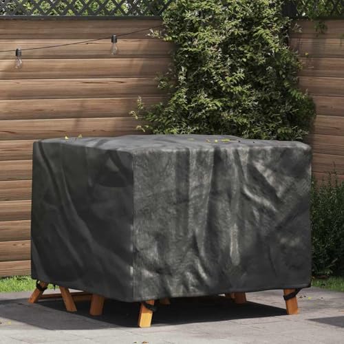 Gartenmöbelabdeckung Schwarz 100 x 100 x 70 cm 600D, Tischabdeckung Garten winterfeste Abdeckhaube für Bistrotische Café-Möbel Sitzgruppe Außenbereich Terrasse4105707 von Tidyard