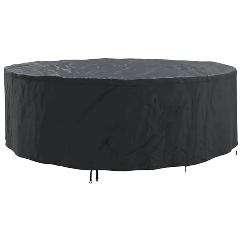 Gartenmöbelabdeckung Schwarz 279 x 279 x 85 cm 420D Stoff, Tischabdeckung Garten winterfeste Abdeckhaube für Bistrotische Café-Möbel Sitzgruppe Außenbereich Terrasse4106033 von Tidyard
