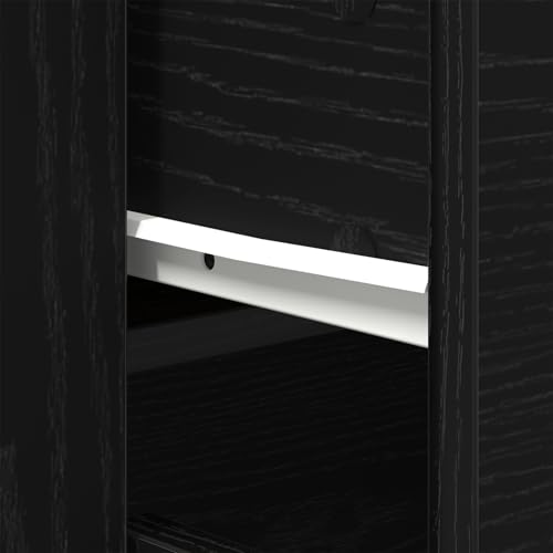 Highboard Schwarze Eiche Holzwerkstoff Wand Kopfteil Betthaupt Bettkopfteil Schlafzimmer Wohnzimmer Paneele von Tidyard