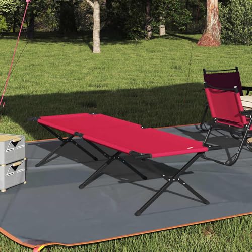 Klapp-Sonnenbett mit Tragetasche Rot 600D Oxford-Gewebe, Gartenliegestuhl Strandliege Relaxliege für Strand Garten Terrasse Camping42003188 Klapp-Sonnenbett mit Tragetasche Rot 600D Oxford-Gewebe, Gartenliegestuhl Strandliege Relaxliege für Strand Garten Terrasse Camping42003188 von Tidyard