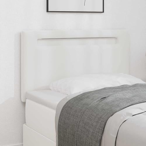 Kopfteil Einfarbig Weiß 90 cm Kunstleder, Polsterkopfteil Betthaupt Bettkopfteil Schlafzimmer Wohnzimmer Paneele42007294 Kopfteil Einfarbig Weiß 90 cm Kunstleder, Polsterkopfteil Betthaupt Bettkopfteil Schlafzimmer Wohnzimmer Paneele42007294 von Tidyard