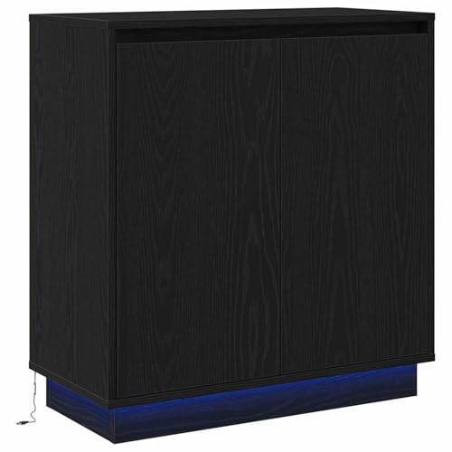 LED Sideboard Schwarz Eiche 71x34,5x75 cm Holzwerkstoff, Küchenbuffet Stauraum Schrank Aufbewahrungsregal für Küche Esszimmer Wohnbereich869643 LED Sideboard Schwarz Eiche 71x34,5x75 cm Holzwerkstoff, Küchenbuffet Stauraum Schrank Aufbewahrungsregal für Küche Esszimmer Wohnbereich869643 von Tidyard