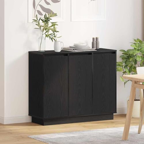 LED Sideboard Schwarz Eiche 90x32x75 cm Holzwerkstoff, Küchenbuffet Stauraum Schrank Aufbewahrungsregal für Küche Esszimmer Wohnbereich869675 LED Sideboard Schwarz Eiche 90x32x75 cm Holzwerkstoff, Küchenbuffet Stauraum Schrank Aufbewahrungsregal für Küche Esszimmer Wohnbereich869675 von Tidyard