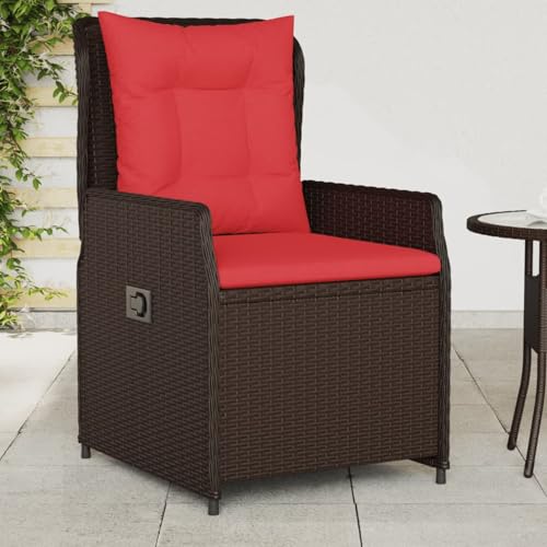 Liegende Gartenstühle 2 STK. Braun Poly Rattan, Gartenliegestuhl Strandliege Relaxliege für Strand Garten Terrasse Camping368658 von Tidyard