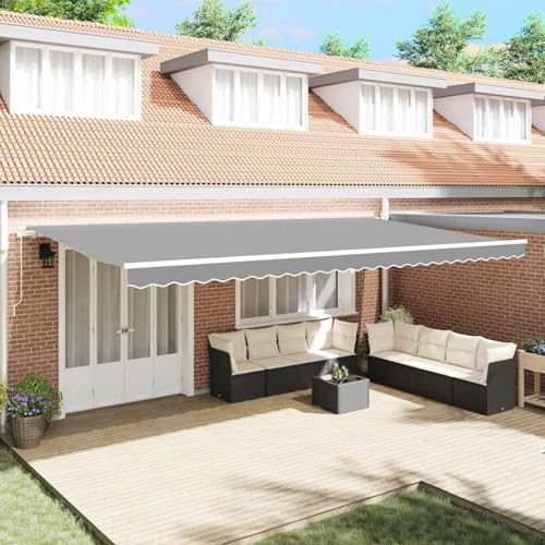 Markise Manuell Weiß 6 x 3 m Metall, Gelenkarmmarkise Außenmarkise für Terrasse Eingangsbereich Café144062 Markise Manuell Weiß 6 x 3 m Metall, Gelenkarmmarkise Außenmarkise für Terrasse Eingangsbereich Café144062 von Tidyard